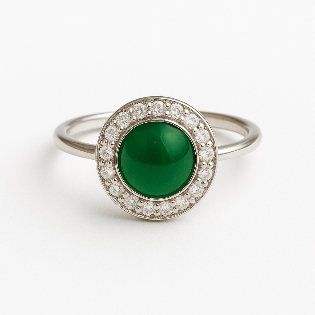 Green Elegance in Round Shape