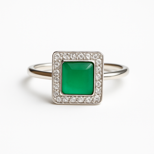 Elegant Silver Ring with Gemstone