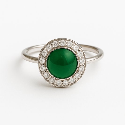 Green Elegance in Round Shape