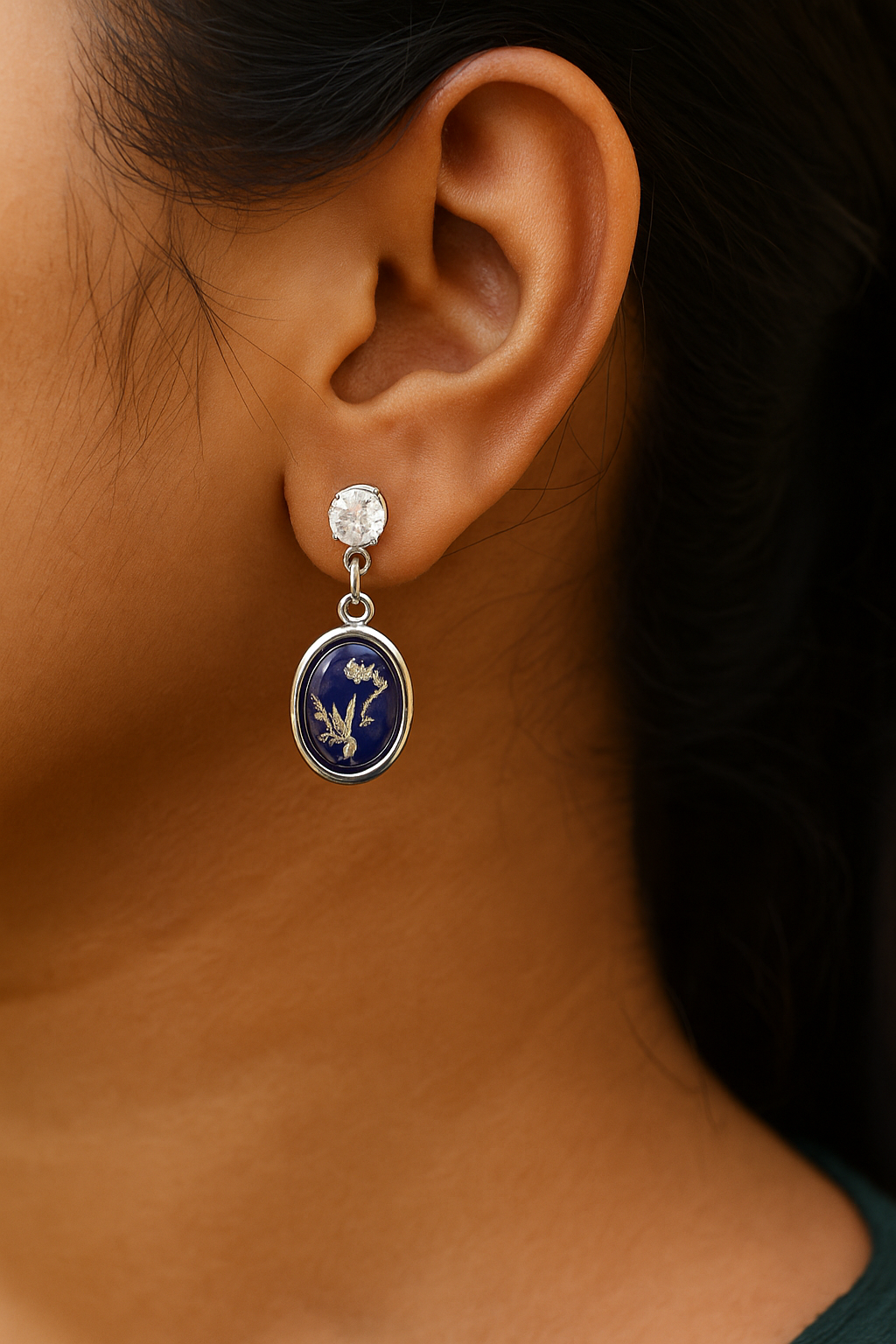 Vintage Royal Blue Earrings